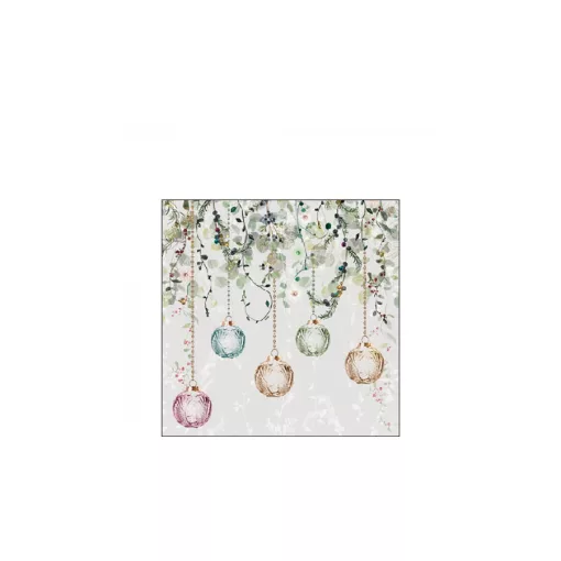 Floral Christmas grey papírszalvéta 25x25cm, 20db-os – Ambiente