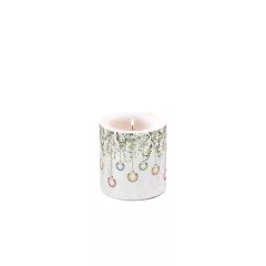   Floral Christmas grey átvilágítós gyertya 8x7,5cm – Ambiente