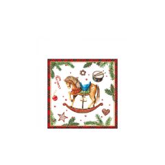   Classic rocking horse white papírszalvéta 25x25cm, 20db-os – Ambiente