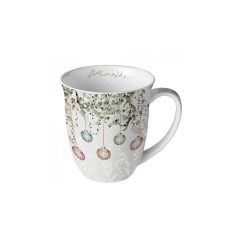 Floral Christmas grey porcelánbögre 0,4l – Ambiente