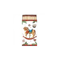 Classic rocking horse white gyufa 6,5x11cm – Ambiente