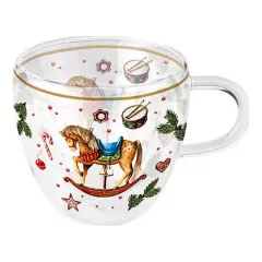   Classic rocking horse white duplafalú borosilicate üvegcsésze 0,25L – Ambiente