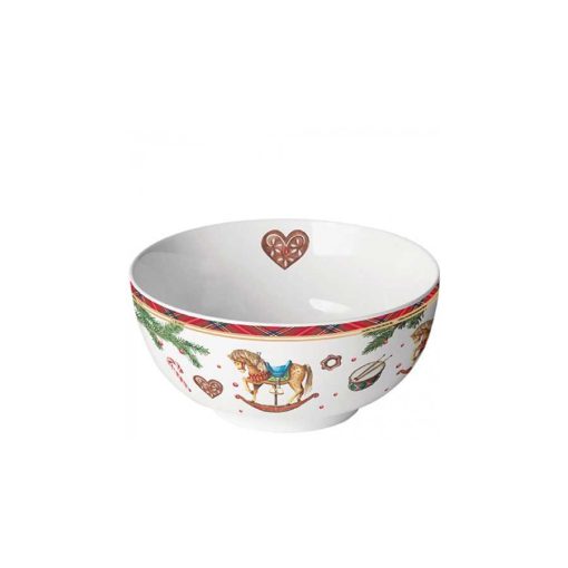 Classic rocking horse white porcelántál 6,5x14cm – Ambiente