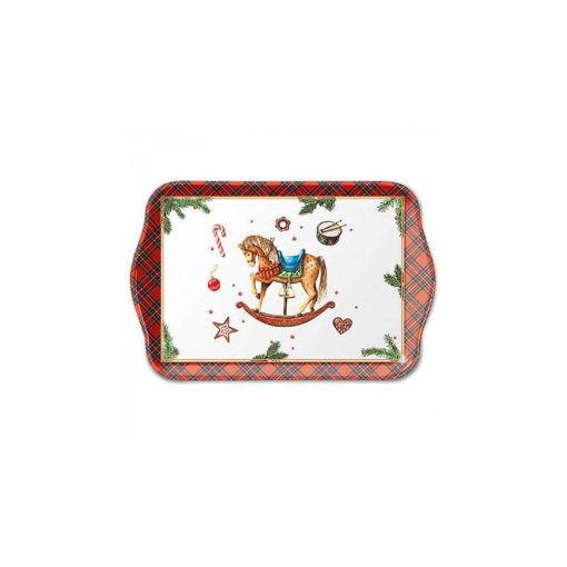 Classic rocking horse white műanyag kistálca 13x21cm – Ambiente