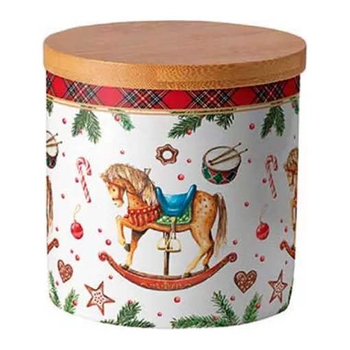 Classic rocking horse white porcelán konyhai tároló 10x10cm – Ambiente