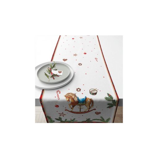 Classic rocking horse white asztali futó 40x150cm, 100% pamut – Ambiente