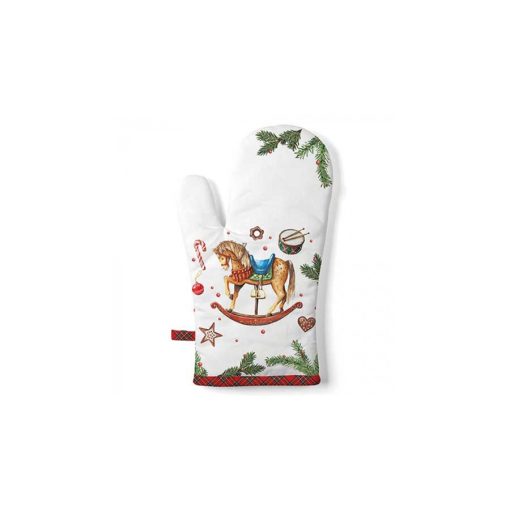 Classic rocking horse white edényfogó kesztyű 18x30cm, 100% pamut – Ambiente