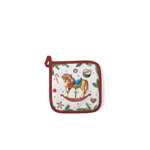 Classic rocking horse white edényalátét 20x20cm, 100% pamut – Ambiente