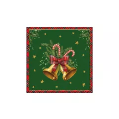   Scottish bells green papírszalvéta 33x33cm, 20db-os – Ambiente