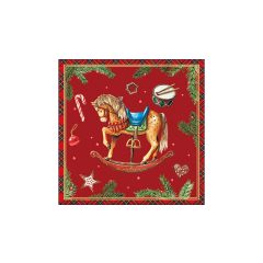   Classic rocking horse red papírszalvéta 33x33cm, 20db-os – Ambiente