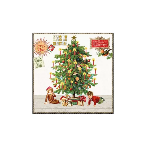 Under the X-Mas tree white papírszalvéta 33x33cm, 20db-os – Ambiente