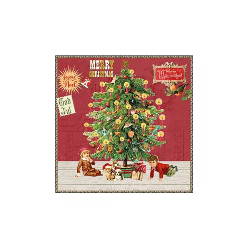 Under the X-Mas tree red papírszalvéta 33x33cm, 20db-os – Ambiente