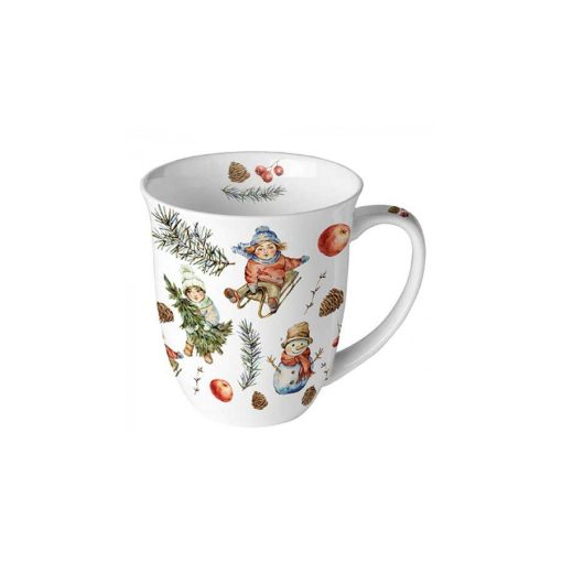 Playing outside white porcelánbögre 0,4l – Ambiente