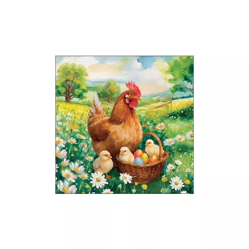 Easter chicks in meadow papírszalvéta 33x33cm, 20db-os – Ambiente