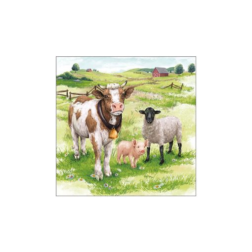 Farm animals papírszalvéta 33x33cm, 20db-os – Ambiente