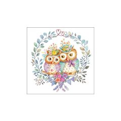   Owl couple in love papírszalvéta 33x33cm, 20db-os – Ambiente