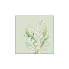   Lily of the valley green papírszalvéta 33x33cm, 20db-os – Ambiente