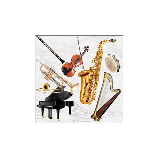 Music instruments papírszalvéta 33x33cm, 20db-os – Ambiente
