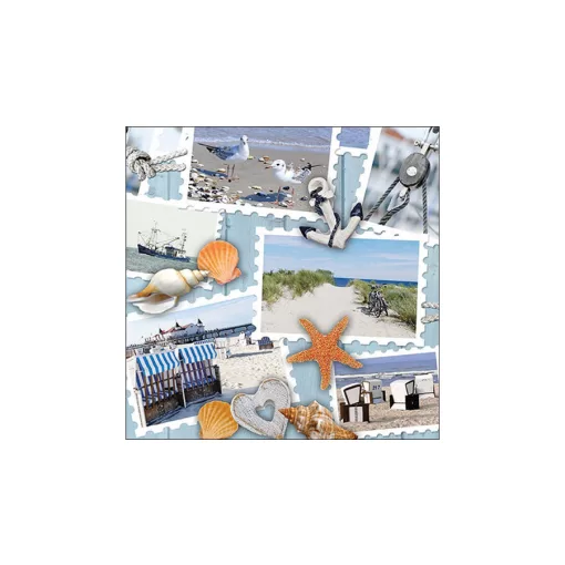 Beach memories papírszalvéta 33x33cm, 20db-os – Ambiente