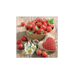   Tasty strawberries papírszalvéta 33x33cm, 20db-os – Ambiente