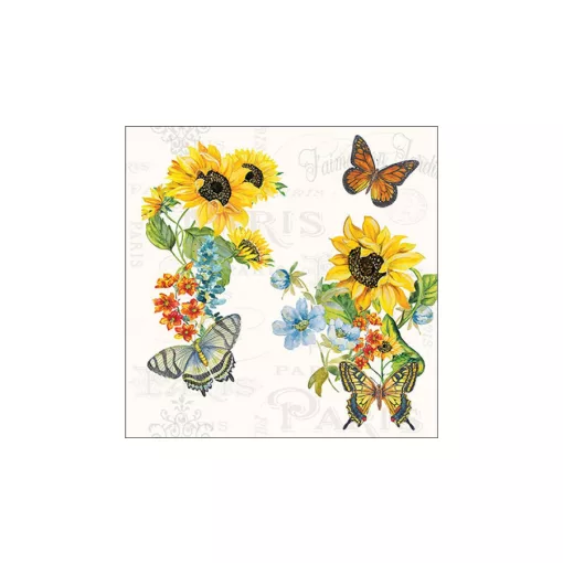 Charming sunflowers papírszalvéta 33x33cm, 20db-os – Ambiente