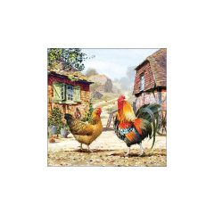 Rooster ranch papírszalvéta 33x33cm, 20db-os – Ambiente