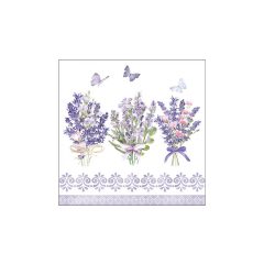   Lovely lavender white papírszalvéta 33x33cm, 20db-os – Ambiente