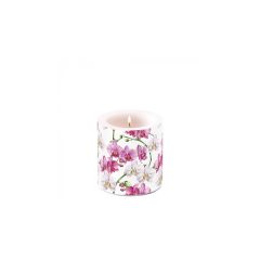   Elegant orchids white átvilágítós gyertya 8x7,5cm – Ambiente