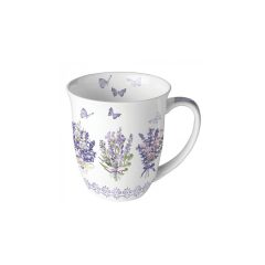 Lovely lavender white porcelánbögre 0,4l – Ambiente