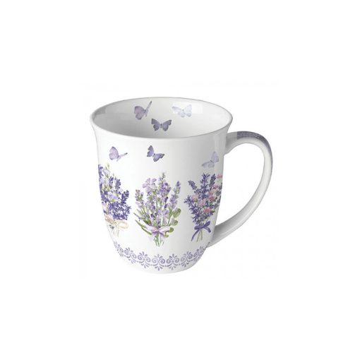 Lovely lavender white porcelánbögre 0,4l – Ambiente