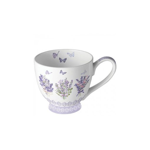 Lovely lavender white porcelánbögre 0,45L – Ambiente