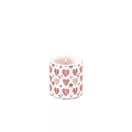 Lovely Hearts átvilágítós gyertya 8x7,5cm – Ambiente