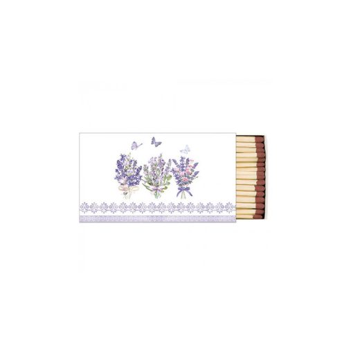 Lovely lavender white gyufa 6,5x11cm – Ambiente