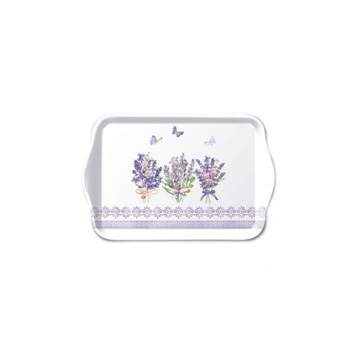 Lovely lavender white műanyag kistálca 13x21cm – Ambiente