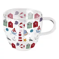   Nautical items duplafalú borosilicate üvegcsésze 0,25l – Ambiente
