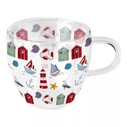 Nautical items duplafalú borosilicate üvegcsésze 0,25l – Ambiente