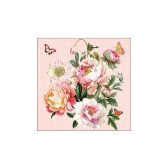 Peony bouquet papírszalvéta 33x33cm, 20db-os – Ambiente