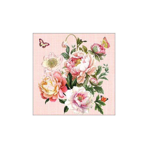 Peony bouquet papírszalvéta 33x33cm, 20db-os – Ambiente