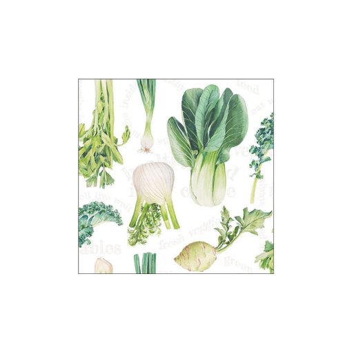 Fresh veggies white papírszalvéta 33x33cm, 20db-os – Ambiente