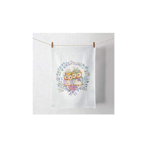 Owl couple in love konyharuha 50x70cm, 100% pamut – Ambiente