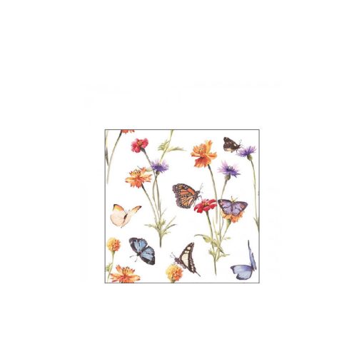 Butterfly garden white papírszalvéta 25x25cm, 20db-os – Ambiente