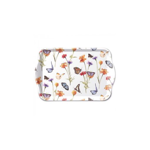 Butterfly garden white műanyag kistálca 13x21cm – Ambiente