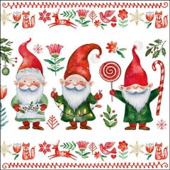 Ambiente Gnomes fun papírszalvéta 33x33cm, 20db-os