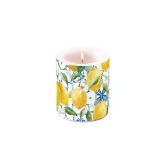   Mediterranean lemons átvilágítós gyertya 10x10cm – Ambiente