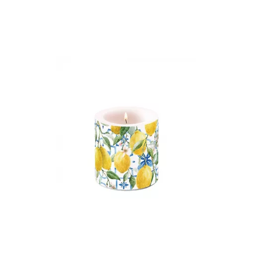 Mediterranean lemons átvilágítós gyertya 8x7,5cm – Ambiente