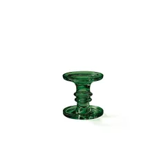 Üveg gyertyatartó 11x11cm, sötét zöld – Ambiente