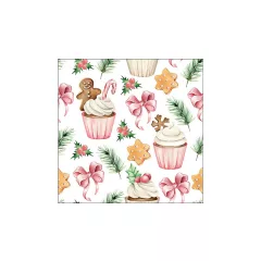   Christmas sweets pink papírszalvéta 33x33cm, 20db-os – Ambiente