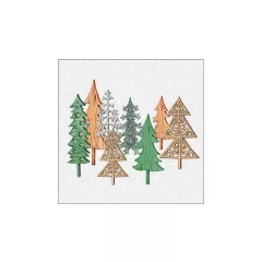   Wood carved trees grey papírszalvéta 33x33cm, 20db-os – Ambiente
