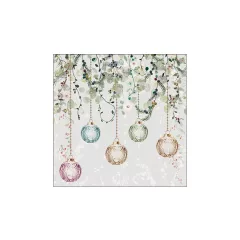  Floral Christmas grey papírszalvéta 33x33cm, 20db-os – Ambiente
