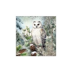 Snowy owl papírszalvéta 33x33cm, 20db-os – Ambiente